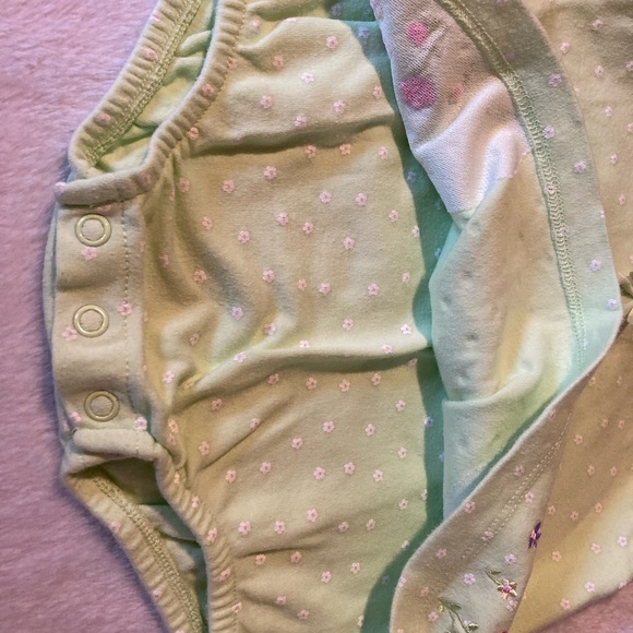 Child Of Mine Carter’s L Babygirl Green Spring Dress - Picture 4 of 6